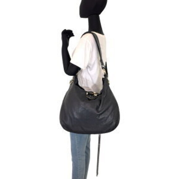 Gucci Wave Hobo shoulder black Crocodile bag GG leather New main image 5